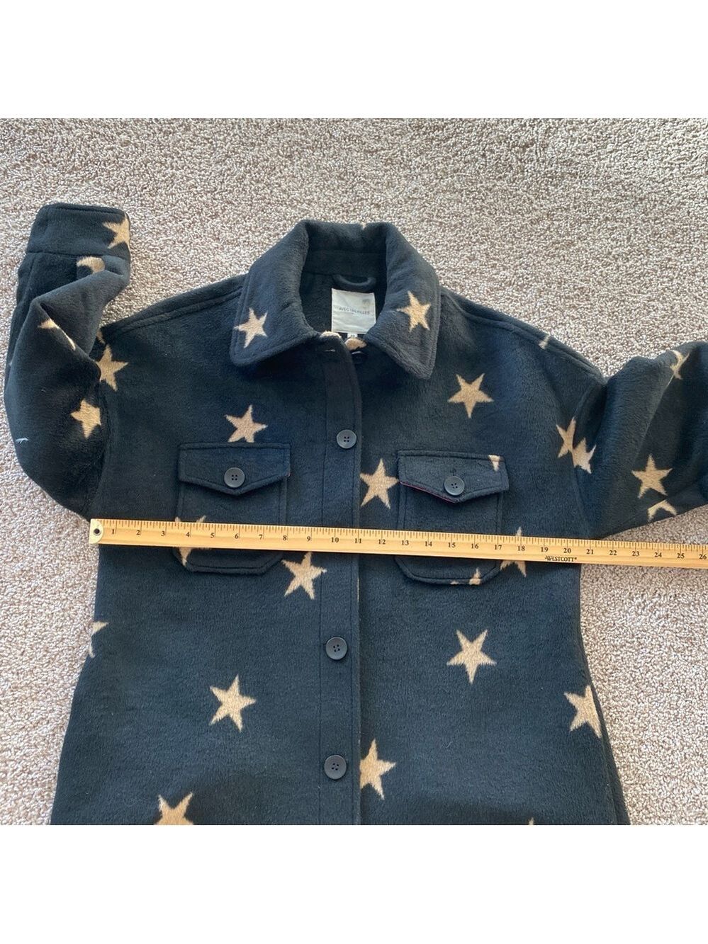 Anthropologie AVEC LES FILLES Starry Knit Shacket Shirt Jacket Sz XS - Picture 12 of 13
